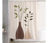 Rideau Douche nordique Rideau de Douche 90x180 cm Moderne avec Ourlet Lesté et Crochets, Lavable - Imperméable - Anti Moisissure - Séchage Rapide Shower Curtain pour Salle de Bain et Baignoire 3Y-671