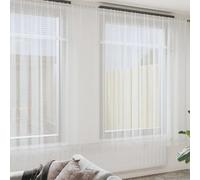 Rideau en dentelle blanche en polyester 1200 x 280 cm avec brise-vue et rideau transparent pour salon, chambre à coucher, chambre d'enfant, cuisine, porte de balcon, design moderne, nettoyage facile