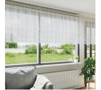 Vidaxl Rideaux Avec Des Rideaux Floral Blanc 400 X 120 Cm Polyester