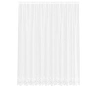 Vidaxl Rideaux Avec Des Rideaux Floral Blanc Polyester