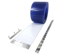 Rideau en lamelles PVC - Transparent - Largeur 1 mètre x Hauteur 2,5 mètres
