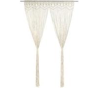 Rideau en macramé 140x240 cm Coton Crème G