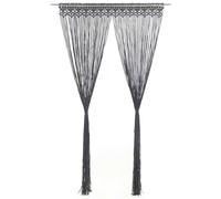 Vidaxl Rideau En Macramé Anthracite 140x240 Cm Coton