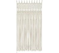 Rideau en macramé, style bohème, design respirant, BLANC