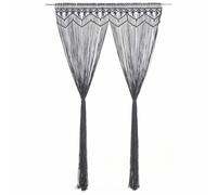 Rideau en Macramé Taupe Coton Séparateur de Pièce Plusieurs Couleurs vidaXL