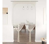 Rideau en Macramé Taupe Coton Séparateur de Pièce Plusieurs Couleurs vidaXL