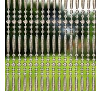 Rideau en perles - Différentes tailles et couleurs - Moustiquaire pour porte-fenêtre de balcon - Protection contre les insectes en perles