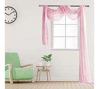 Rideau en Tulle, 130 x 550cm Tenture, Voilage Drapés Mousseline de Soie pour Arche de Mariage, Décoration de Cérémonie, Fête, Rideau de Gaze