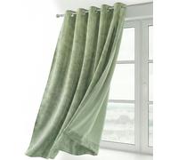 Rideau en velours - Yeux - Obscurcissant - Rideau - Velours - Opaque - Couleur au choix (largeur 300 cm - hauteur 245 cm - vert clair)