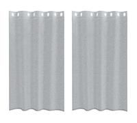 Rideau en voile - vidaXL - Gris foncé - Polyester - 175x140 cm - Lot de 2 - Filtrage doux de la lumière