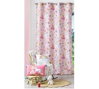 Rideau Enfant - Paris Prix - Princesse Licorne - 140x260cm - Rose - Œillets