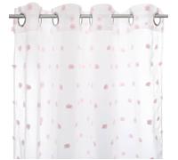 Rideau enfant ""Pompoms"" rose 140x240cm - Atmosphera Créateur d'intérieur