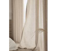 Rideau et rideaux de fenêtre transparents en coton et lin, meilleure qualité, pour fenêtre de salon et chambre à coucher beige