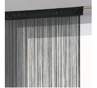 Rideau Fil 90 x 200 cm Atmosphéra - Noir - Noir - 1 Panneau 90 x 200 cm
