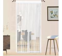 Rideau Fil Rideau Porte Fenetre Rideau Anti Mouches Pour Porte Exterieur Moustiquaire Rideaux Bnc 200L X 200H cm (1 Panneaux)