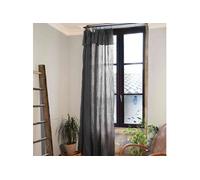 Rideau gaze de coton ajustable 140x300 cm anthracite