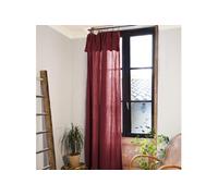 Rideau gaze de coton ajustable 140x300 cm bordeaux