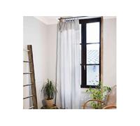 Rideau gaze de coton ajustable 140x300 cm gris