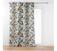 Rideau grande hauteur 140 x 280 cm Lavinia - Polyester imprimé feuillage, œillets