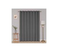 Rideau Gris Clair Occultant à Oeillets Chambre Isolant Thermique Rideau Salon Decoration en Chambre pour Enfant Garcon Rideau Grande Largeur