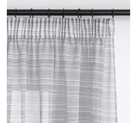 Rideau Gris Voilage Transparent Lin Sheer Curtains 245cm 2PC | Galon Fronceur de Salon Moderne Chambre Cuisine Balcon Baie Vitrée Léger Romantique Tamisant Décorations