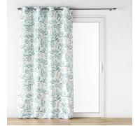 Rideau œillets grande hauteur 140x280 cm Biovana - Polyester imprimé motif végétal, vert