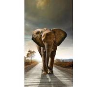 Rideau imprimé Grand éléphant de face 140x245 cm, 1 part Imprimé G