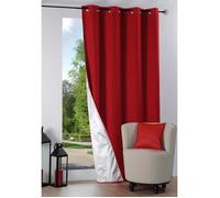 Stof - Rideau Occultant Isolant Nelson Polyester Rouge 240 x 135 cm