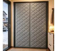 Rideau Isolant Thermique Magnétique, Anti-Vent pour Portes de Maison | Sur Mesure Tissu Oxford matelassé épaisse Fermeture magnétique automatique Rideau adaptatif pour portes intérieures