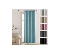 Rideau Isolant Thermique Rideau Occultant à Oeillet Rideau pour Maison 132x213cm Bleu Ciel