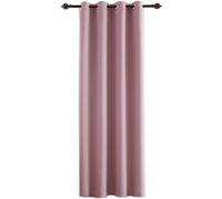 Rideau Isolant Thermique Rideau Occultant à Oeillet Rideau pour Maison 132x213cm Rose Pale