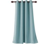 Rideau Isolant Thermique Rideau Occultant Oeillet Rideau pour Livingroom 132x160cm Bleu Ciel