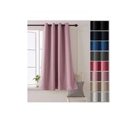 Rideau Isolant Thermique Rideau Occultant Oeillet Rideau pour Livingroom 132x160cm Rose Pale