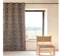 Rideau jacquard zèbre Noir 140x260 cm