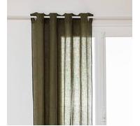 Rideau ""Linah"" vert kaki 130x260cm - Atmosphera Créateur d'intérieur