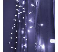 Rideau lumineux 240LED IP44 4M 8 modes avec timer - Blanc Froid