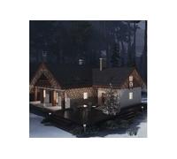 Rideau lumineux à glaçons LED 10m 400LED Blanc chaud 8fonctions
