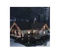 Rideau Lumineux à Glaçons LED Décoration de Noël Lumière de Noël Décoration de Vacances Jardin Extérieur 10 m 400 LED 328915