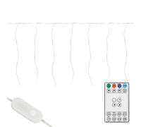 Rideau lumineux à LED pour décoration de noël blanc chaud avec minuterie 300 cm