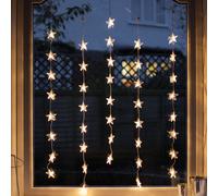 Rideau Lumineux avec 40 Étoiles LED Blanc Chaud