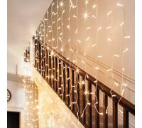 Rideau Lumineux Core Connect 4m x 2m 384 LED Blanc Chaud Câble Transparent Raccordable