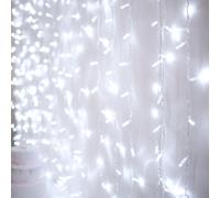 Rideau Lumineux Core Connect 6m x 3m 864 LED Blanche Câble Transparent Raccordable