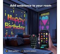 Rideau lumineux LED RGB à intensité variable pour la maison connectée
