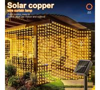 Rideau lumineux LED solaire, guirlande d'extérieur, féerique, lampes en fil de cuivre, pour jardin, cour, fête de mariage, décor de vacances