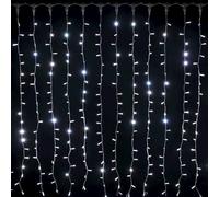Rideau lumineux raccordable Noël Ixia - 2 x 1,5 mètres - Blanc froid