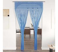 Rideau Macramé 140x240 cm Coton Crème Fenêtre Porte Séparateur de Pièce vidaXL