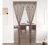 Rideau Macramé 140x240 cm Coton Crème Fenêtre Porte Séparateur de Pièce vidaXL