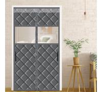 Rideau magnétique pour porte, 100x220 cm, isolant thermique, avec fenêtre