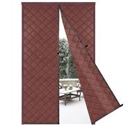 Rideau magnétique thermique pour porte, 160 x 240 cm, marron, coupe-vent