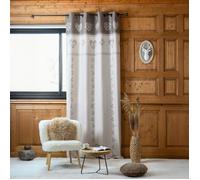 Rideau montagnard déco chalet Naturel 140x260 cm